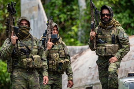 Policiais do Gefron, o Grupo Especial de Segurana da Fronteira