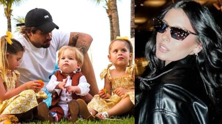 Z Felipe com os filhos e Ana Castela