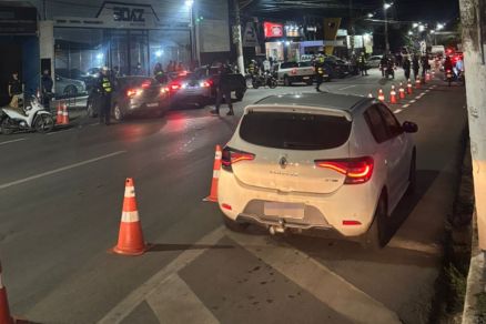 A Operao Lei Seca foi realizada na Avenida Couto Magalhes, em Vrzea Grande