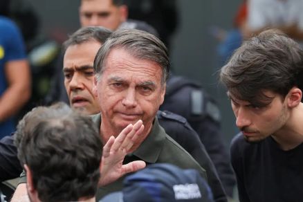 O ex-presidente Jair Bolsonaro, que passar por audincia de custdia, ao meio-dia deste domingo (23)
