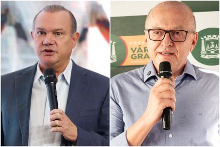 O senador Wellington Fagundes e o vice-governador Otaviano Pivetta, que devem concorrer ao Governo 