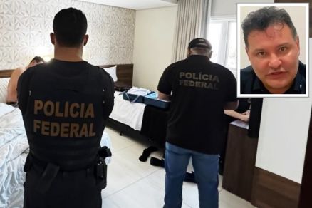 Empresrio Humberto Baccin (detalhe) foi preso em quarto de hotel