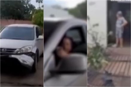 Mulher utilizou seu carro para invadir loja de ex-marido e casa de ex-sogra