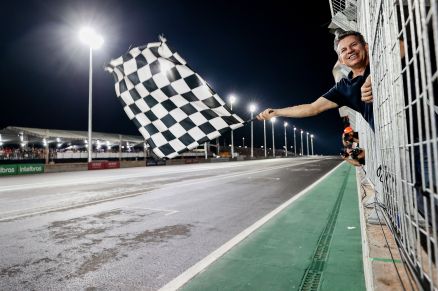 O governador Mauro Mendes durante a Stock Car, que ocorreu neste ms de novembro