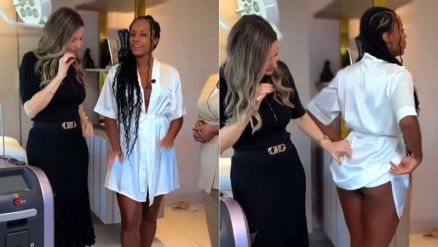 Lumena Aleluia mostrou resultado de procedimento no bumbum