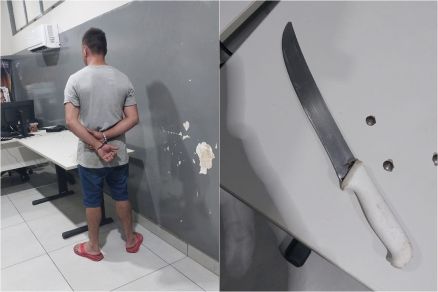 O homem tentou matar a ex-mulher grvida com uma faca e ameaou voltar depois de ser solto 