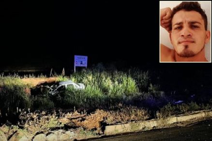 Automvel de Gilson da Silva Prestes aps o acidente que resultou em sua morte na madrugada de domingo