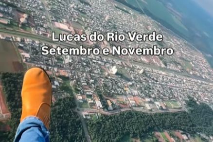 Imagens mostra voo sobre Lucas do Rio Verde