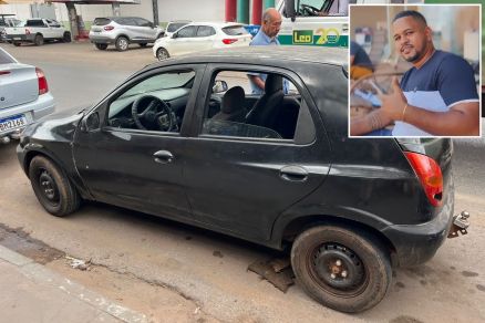 Alexandre Lima dos Santos (detalhe) foi preso aps tentar matar um adolescente em Vrzea Grande 