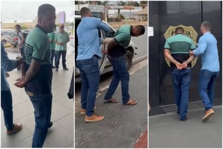 Tiago Henrique Alves, preso pela Polcia Civil em aeroporto 