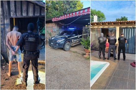 Agentes da Polcia Civil durante cumprimento de ordens judiciais 