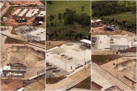 Vista area do complexo que colocar Cuiab no centro do skate brasileiro 