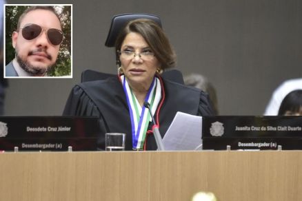 A desembargadora Juanita Cruz da Silva Clait Duarte, que negou soltar o advogado Rodrigo da Costa Ribeiro (no detalhe) 
