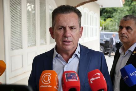 O governador Mauro Mendes, que comentou pela primeira vez a candidatura de Flvio Bolsonaro