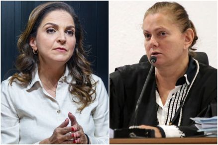 A presidente da OAB-MT Gisela Cardosa e a ju�za M�nica Perri