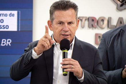 O governador Mauro Mendes, que assegurou puni��o a eventuais culpados