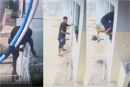 Homem � flagrado furtando casa na tarde desta quarta-feira (17), em Cuiab� 