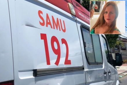 Samu foi acionado e constatou a morte de Marli Zulske (no detalhe)