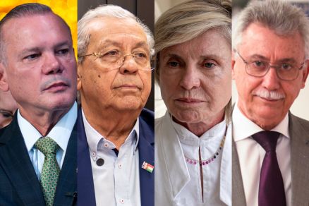 Os senadores Wellington Fagundes, Jayme Campos, Margareth Buzetti e Jos� Lacerda