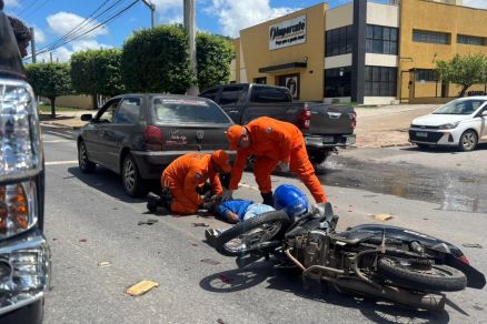 Jovem de 23 anos fica em estado grave ap�s acidente na Miguel Sutil 