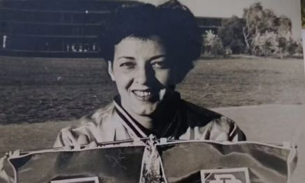 A atleta Cida Guimar�es, que morreu aos 95 anos