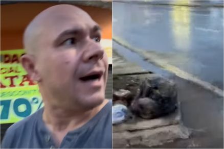 Prefeito Abilio Brunini reclama de lojistas colocarem lixo no ch�o em frente �s lojas