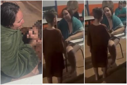 Imagens mostram reencontro de m�e com crian�a ap�s naufragio de embarca��o 