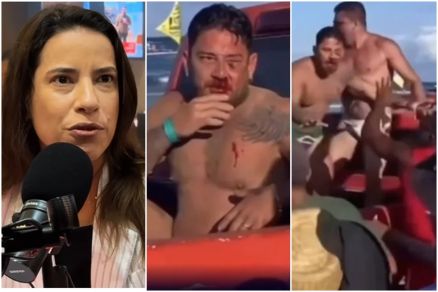 Governadora de Pernambuco  Raquel Lyra (no detalhe), comentou agress�o 