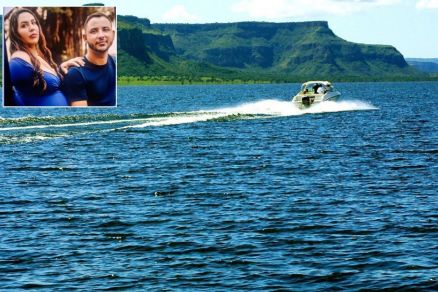 Casal (no detalhe), dois filhos e piloto estavam na embarca��o no Lago do Manso