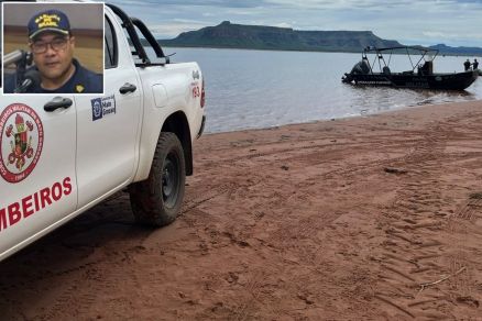 O capit�o de fragata da Marinha Carlos Corr�a (no detalhe)