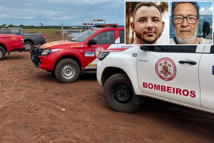 O turista Lucas Yerdliska e o barqueiro Vando Celso, que estavam desaparecidos ap�s naufr�gio no Manso