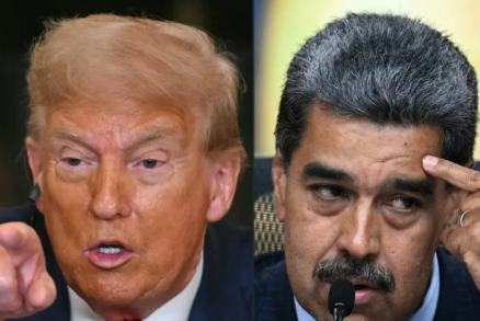 Montagem de Donald Trump e Nicol�s Maduro