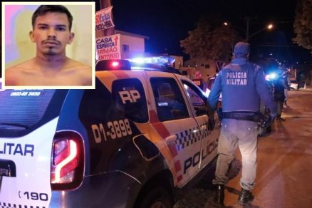 A Pol�cia Militar atendeu a ocorr�ncia e prendeu o suspeito (no detalhe)