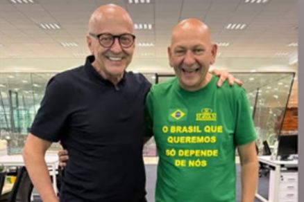 O vice-governador Otaviano Pivetta e o dono das lojas Havan, empres�rio Luciano Hang