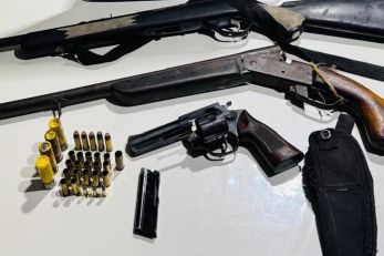 Homem � preso ap�s atirar em cachorro; Pol�cia apreende armas