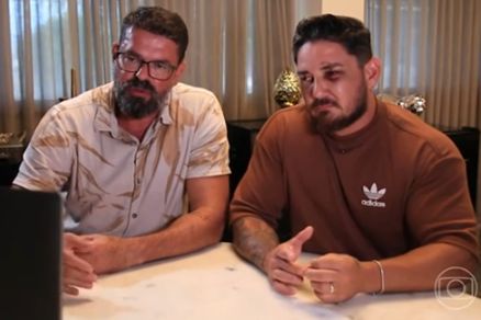 Cleiton Zanatta e Jhonny Andrade, que foram agredidos em praia de PE 