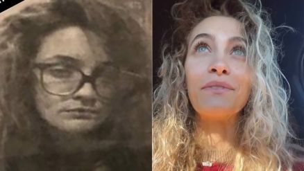 Paris Jackson no dia em que foi internada, e em foto atual 
