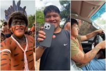 Influencer, ind�gena de MT mostra rotina com Hilux e Iphone; veja