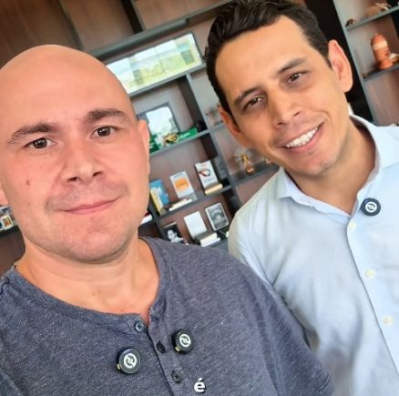 Abilio Brunini e o secret�rio municipal de Trabalho, Willian Leite de Campos