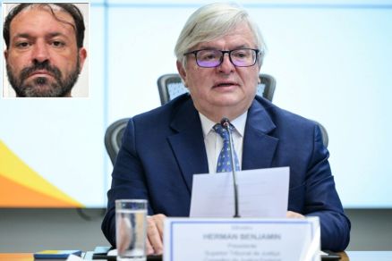 O empres�rio Alexandre Franzner Pisetta (detalhe) que est� preso por crimes contra a ex-namorada