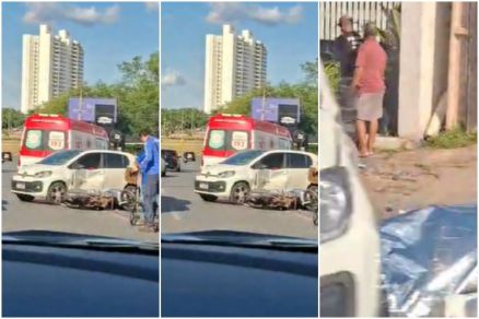 Motociclista foi atropelado por carro UP