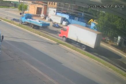 Momento em que moto uber � atropelado em avenida de VG 