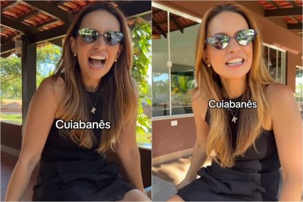 A dentista e criadora de conte�do Karine Fernandes em v�deo que viralizou 