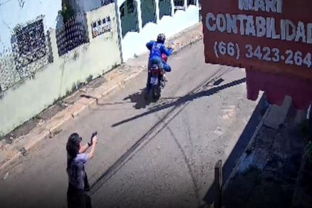 Imagem mostra v�tima reagindo a furto, em Rondon�polis 