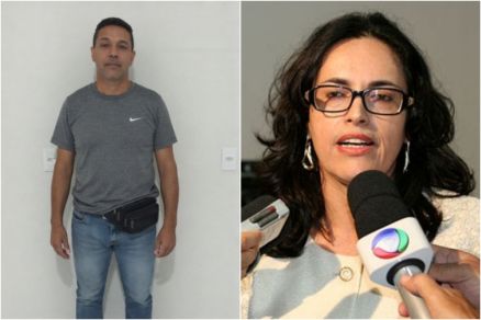 O empresário Antenor Salomão, réu pelo feminicídio de Leidiane Lima; e a juíza Maria das Graças da Costa