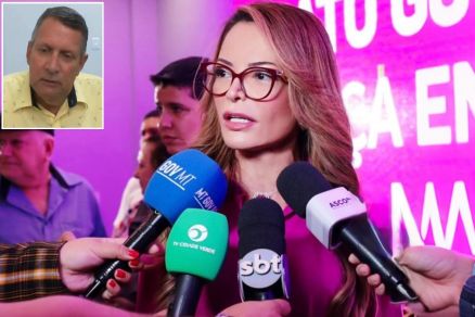 A primeira-dama de Mato Grosso, Virginia Mendes, falou sobre crime praticado pelo advogado Paulo Roberto Gomes dos Santos (detalhe)