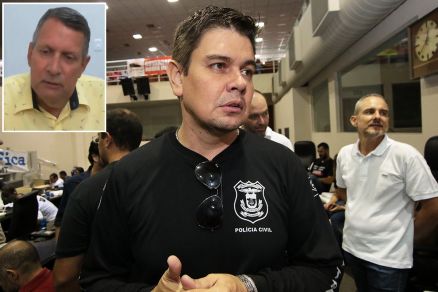 O delegado Christian Cabral, que colheu depoimento do advogado Paulo Roberto Gomes (detalhe)