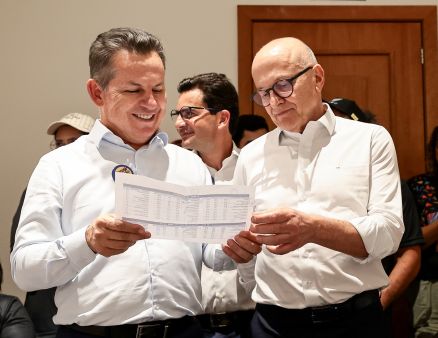 Governador Mauro Mendes e vice-governador Otaviano Pivetta fazem novo giro pela regi�o do Araguaia para lan�ar obras