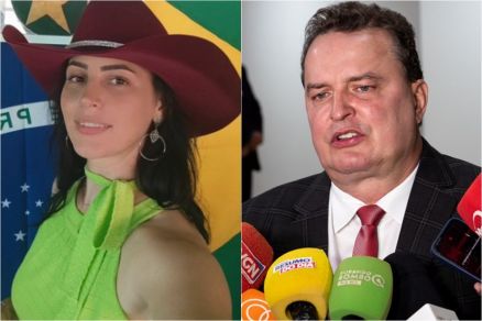 Raquel Cattani, morta por ex-marido, e Max Russi (PSB), presidente da Assembleia Legislativa 
