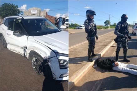 Suspeito morre e dois s�o presos ap�s roubo de carro e persegui��o policial 